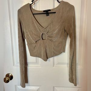 Forever 21 Long Sleeve Crop Top, Size M